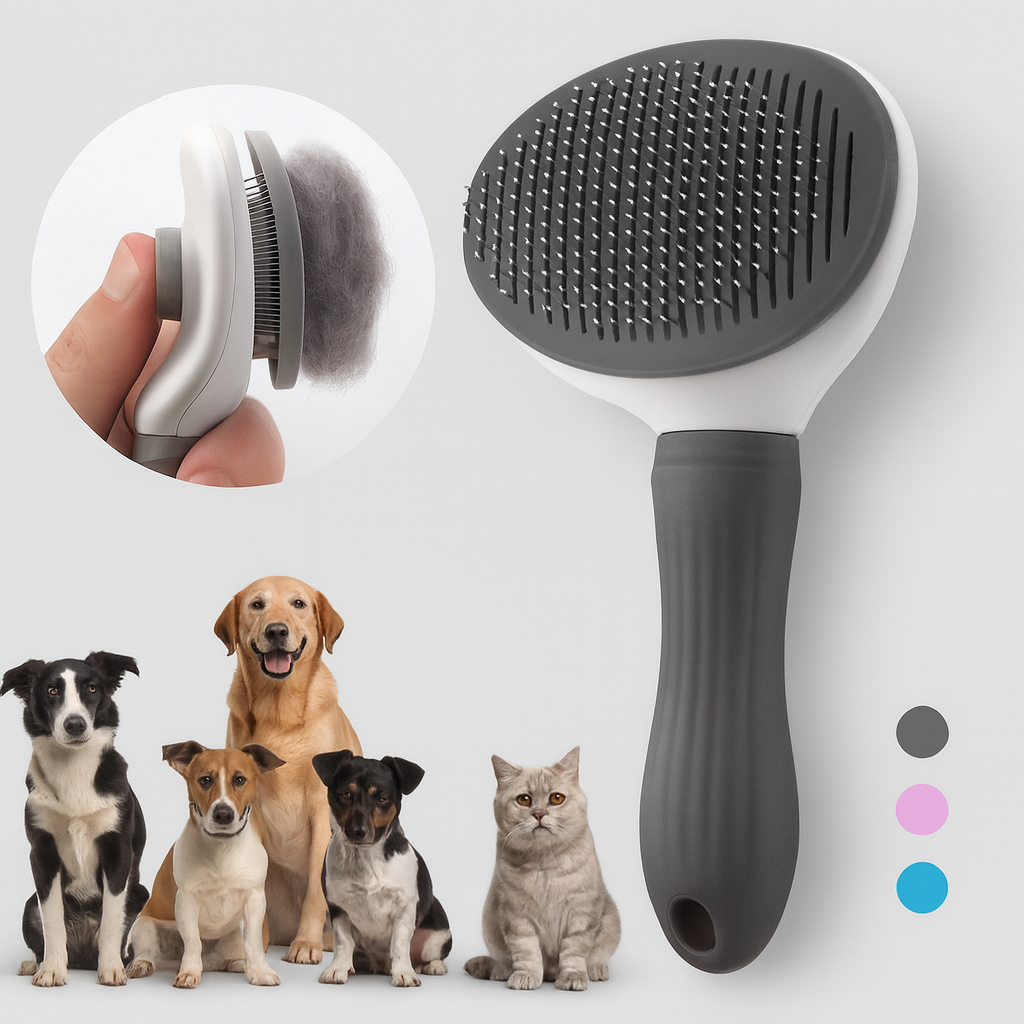 FurEase Self-Cleaning Pet Brush