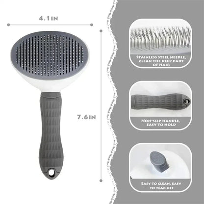FurEase Self-Cleaning Pet Brush